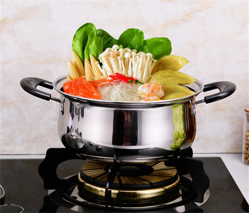 Stainless Steel Double Bottom Cooking Pot