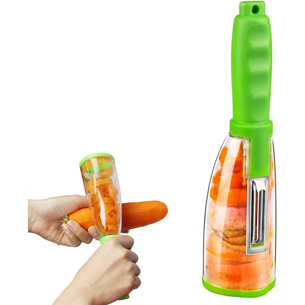 Vegetable Peeler With Catching Container